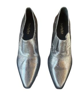 Seychelles Metallic Silver Pointed Ankle Booties